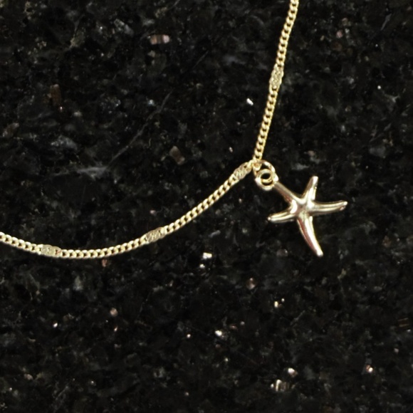 NWOT Yellow Gold Starfish Fashion Anklet Chain - Picture 2 of 3